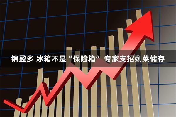 锦盈多 冰箱不是“保险箱” 专家支招剩菜储存