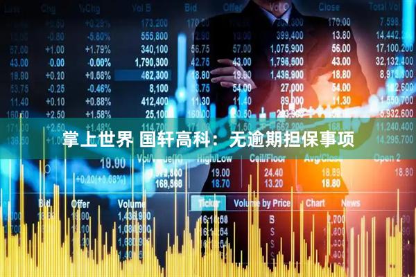 掌上世界 国轩高科：无逾期担保事项